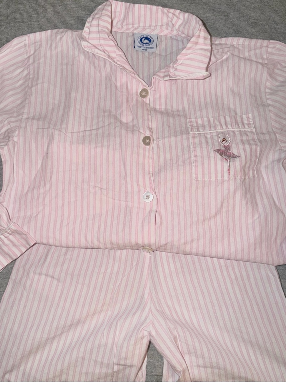 The Original Pyjama Company Kids Pink Striped Pajama Set Pink